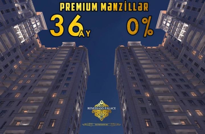 Ayda 1850 AZN ödənişlə premium mənzil !