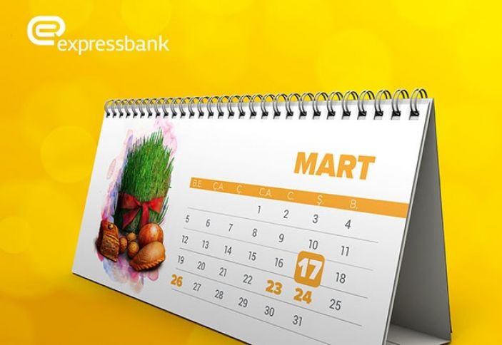 Expressbank həm 17 martda, həm də bayramda xidmət göstərəcək