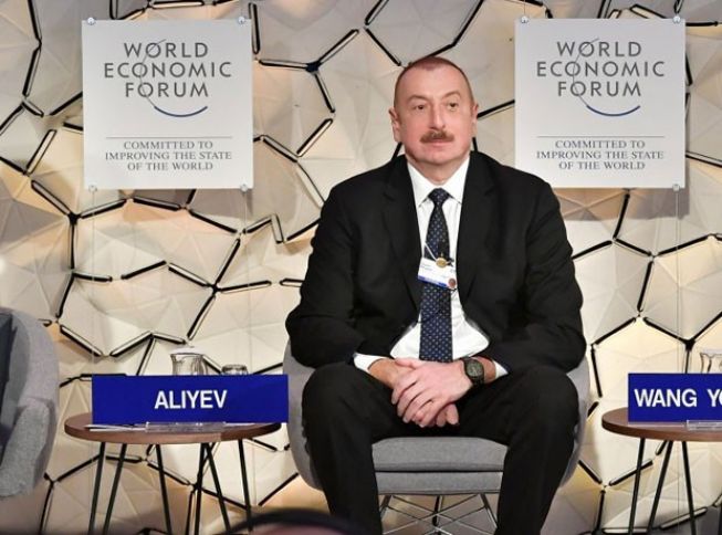 Prezident və xanımı Davosda sessiyada iştirak ediblər 