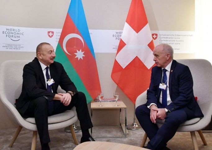 Azərbaycan və İsveçrə prezidentlərinin görüşü olub