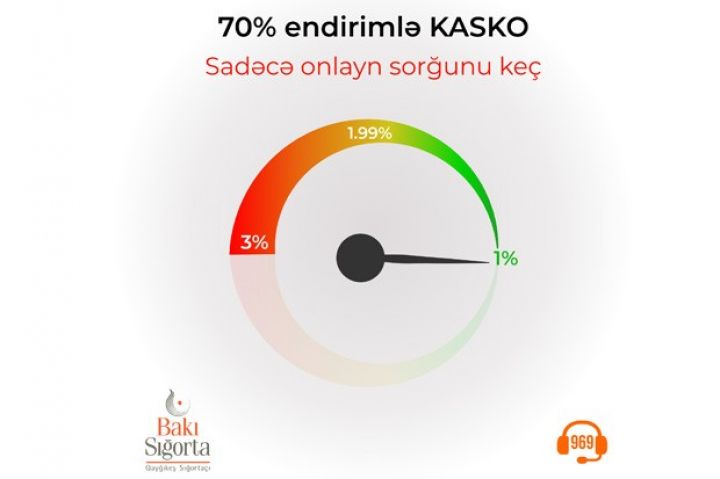 <p><a href="https://bakisigorta.az/#/information/insurance-score" target="_blank" <font color=red>Sorğudan keç və KASKO sığortanı 1%-lə əldə et</font><p>