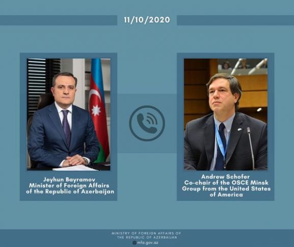 Ceyhun Bayramov Minsk Qrupunun amerikalı həmsədrilə danışıb