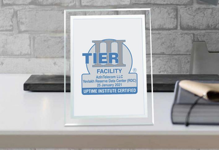 Yevlaxdakı Data Mərkəzi növbəti sertifikatını aldı