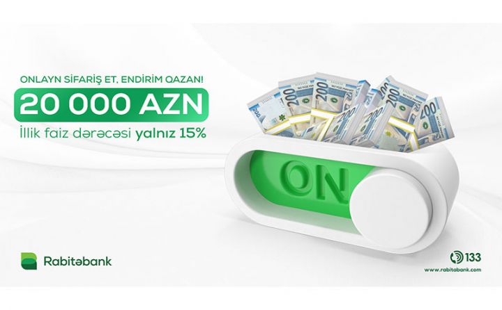 “Rabitəbank”dan illik cəmi 15% ilə onlayn kredit