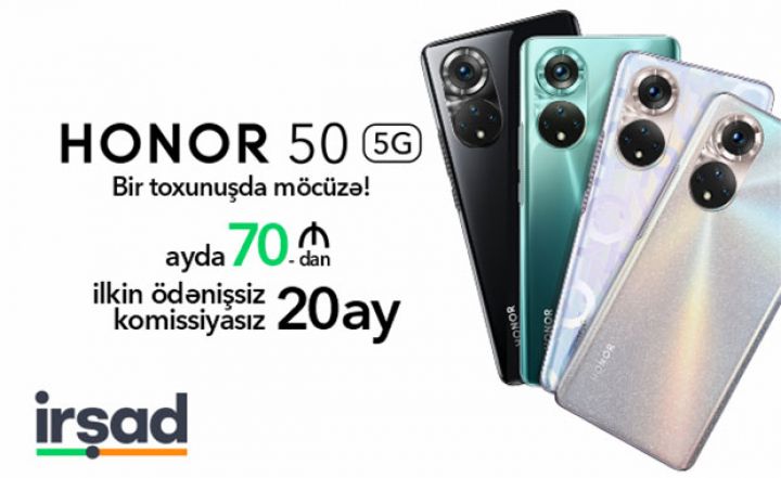 İrşad-dan ayda cəmi 70 manata yeni flaqman smartfon alana 170 manat dəyərində qulaqlıq hədiyyə