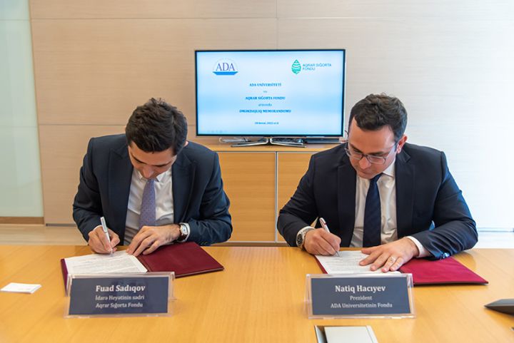Aqrar Sığorta Fondu və ADA Universiteti əməkdaşlığa başlayır – MEMORANDUM İMZALANDI