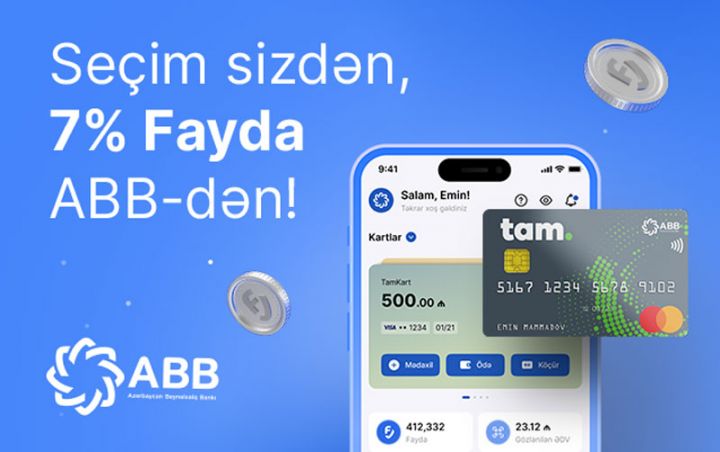 İstənilən ABB kartınızla pos-terminal ödənişlərində 7% əlavə Fayda!