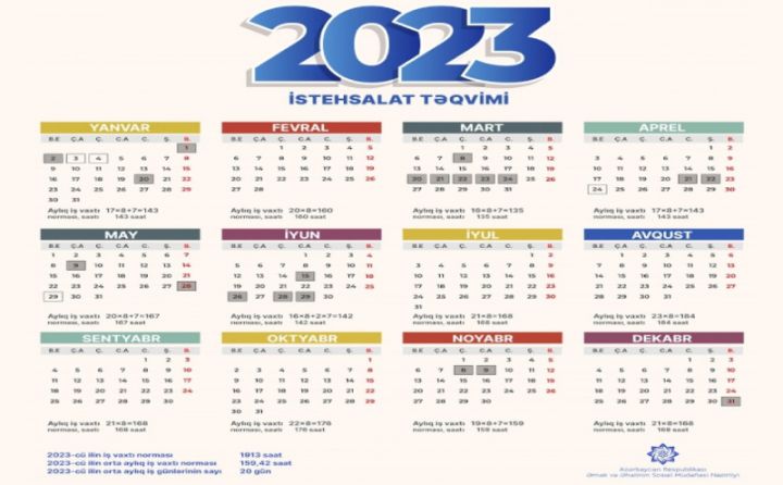 Gələn ilin iş vaxtı norması və istehsalat təqvimi təsdiq edildi