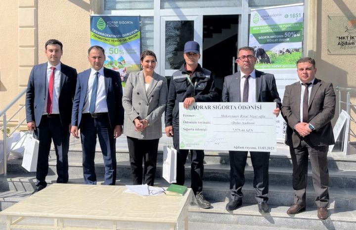 Ağdamda pambıqçı fermerlərə dəymiş zərərə görə sığorta ödənişləri edilib