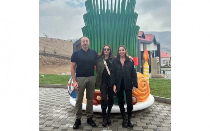 Prezident və Birinci xanım Tərtərdədir - SANATORİYA YOLU AÇILDI