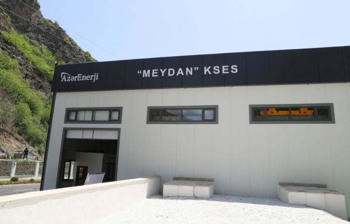 “Meydan” Kiçik Su Elektrik Stansiyasının açılışını edib