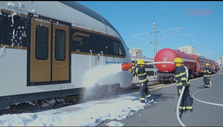 Bakı Dəmiryol Vağzalında növbəti praktiki təlim keçirilib - VİDEO