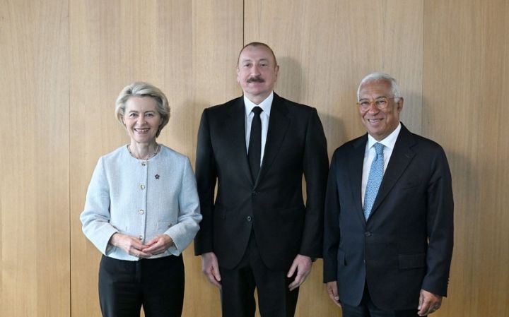 Əliyevin Avropa İttifaqı Şurası və Avropa Komissiyasının prezidentləri ilə görüşü olub