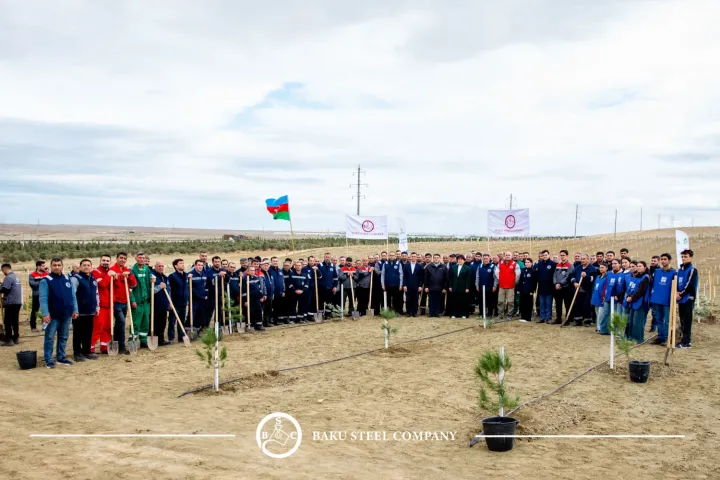 Baku Steel Company ətraf mühitin mühafizəsinə töhfəsini gücləndirir: təxminən 3000 ağac əkilib