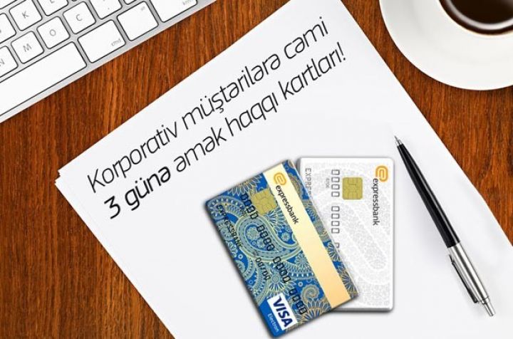 Cəmi 3 günə əmək haqqı kartları!