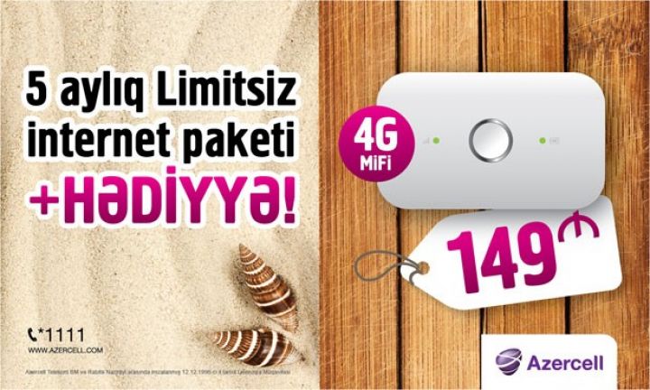 Azercell-dən Yeni 4G MiFi kampaniyası