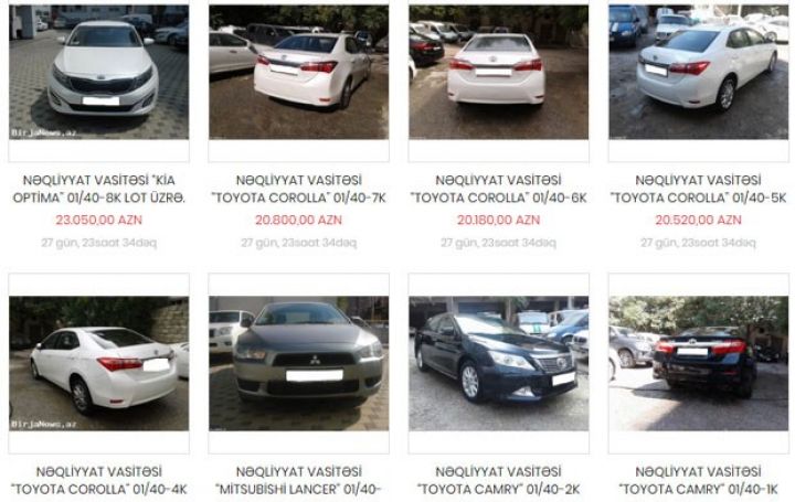 Ləğv edilən bankların əmlakları satışa çıxarıldı - AVTOMOBİLLƏR