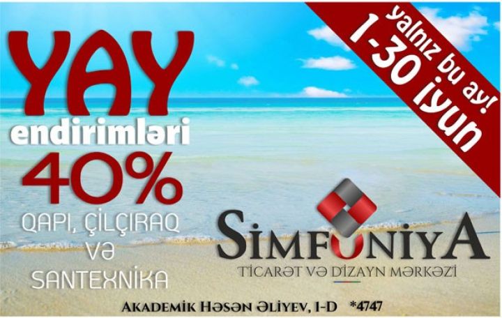 Məşhur santexnika brendlərinin məhsullarında 40% endirim!