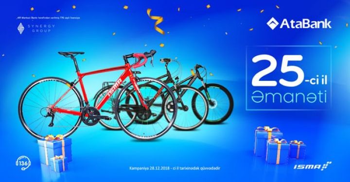 Bank əmanətçilərinə 57 iPhone, 131 İsma Bikes hədiyyə edib - SİZ DƏ QAZANA BİLƏRSİNİZ