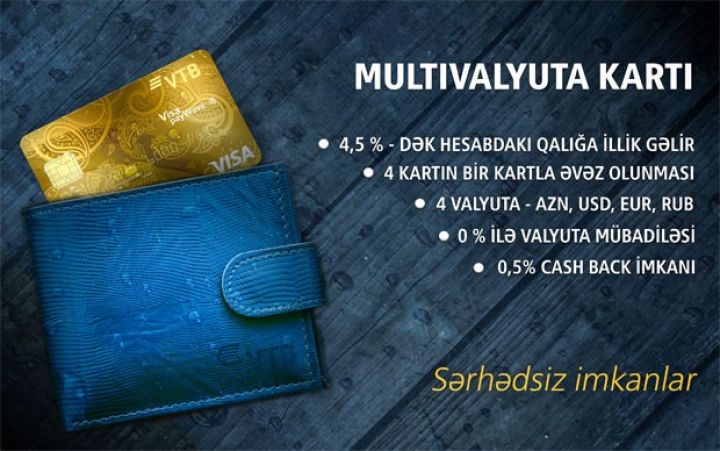 Daha bir bank multivalyuta kartı təklif edir 