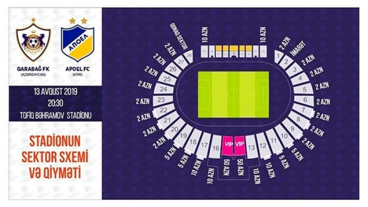 “Qarabağ" - APOEL oyunu üçün biletlərin yarısı satılıb - QİYMƏTLƏR