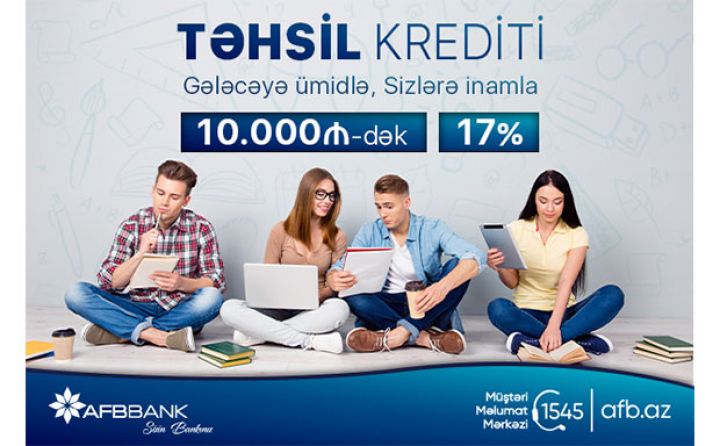 “AFB Bank”dan yeni Təhsil krediti məhsulu