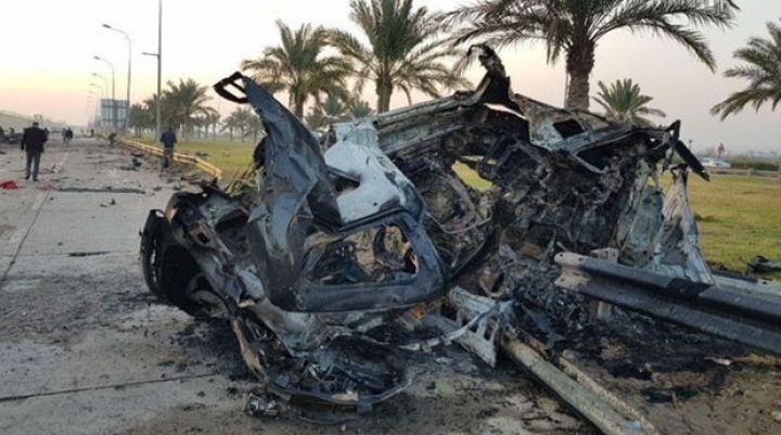 İranlı generalın avtomobilinə endirilən raket zərbəsinin videosu yayıldı