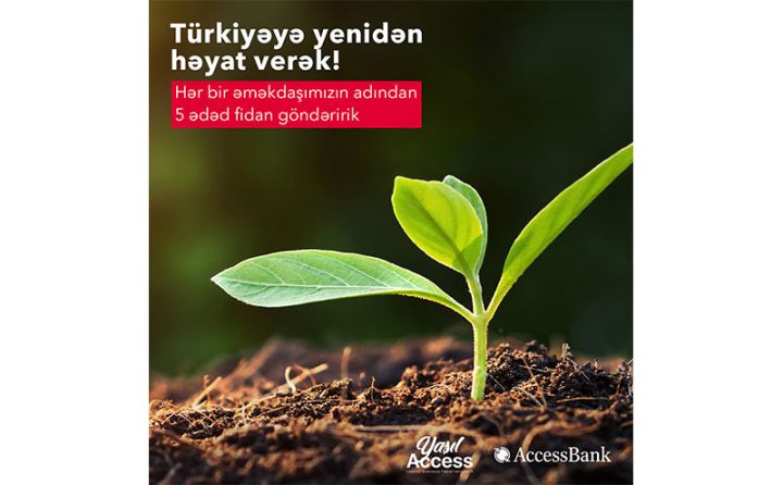 “AccessBank” Türkiyəyə 6000-dək ağac tingi bağışlayacaq