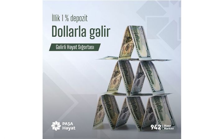 Dollar üzrə 1% gəlirlik vəd edən depozit məhsulu!