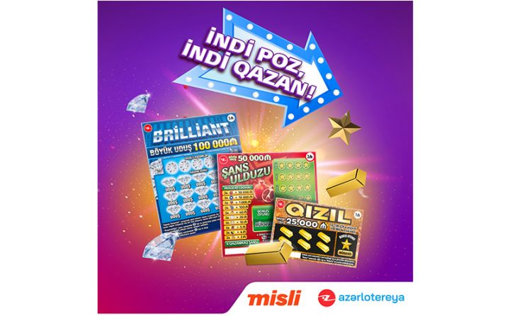 “Azərlotereya” ani lotereyalarında böyük uduşlar qazanıldı