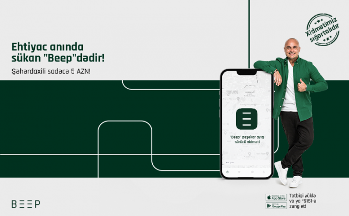 “Beep” peşəkar ayıq sürücü xidməti işə başladı!