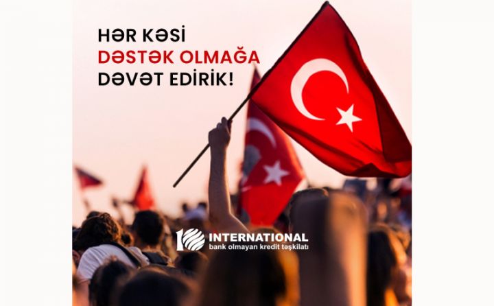 BOKT "İNTERNATİONAL" Türkyəyə maddi yardım etdi - MƏBLƏĞ