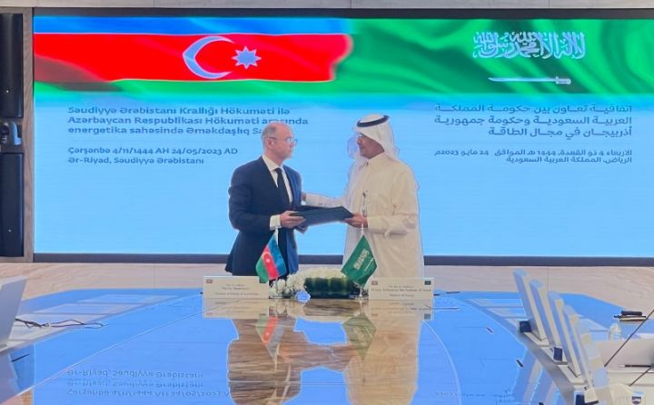 Azərbaycan Səudiyyə Ərəbistanı ilə energetika sahəsində Əməkdaşlıq Sazişi imzalayıb