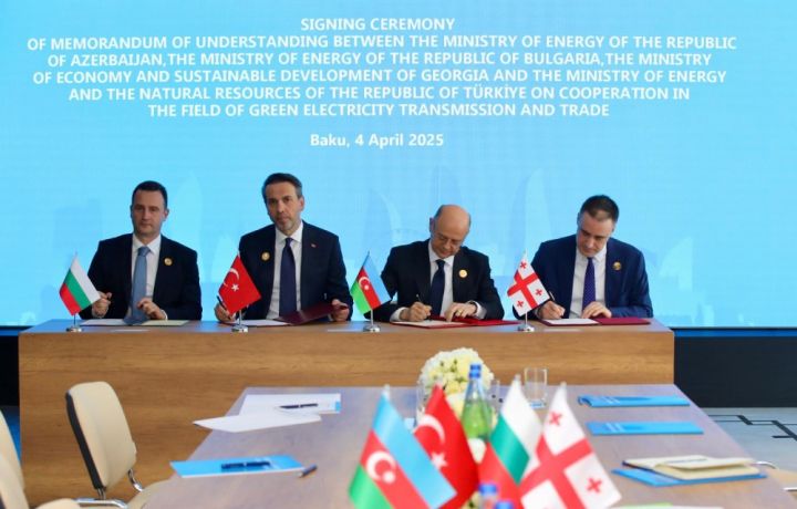 Bakıda "yaşıl" elektrik enerjisinin ötürülməsi və ticarəti sahəsində əməkdaşlığa dair Anlaşma imzalandı