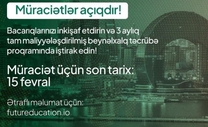 “PAŞA Holding”in dəstəyi ilə keçirilən “Founders Academy”yə qeydiyyat başlayıb